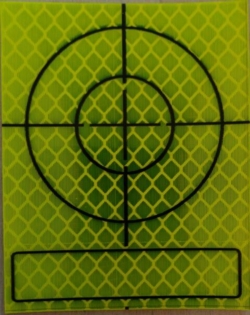 Reflektormærker gul 40 x 55 selvklæbende m. skrivefelt (pkk. á 20 stk.)