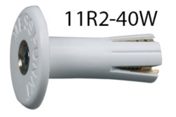 Vægbolt med M8 hungevind, længde 40 mm, hvid polyamid, "MESS-PUNKT" (Løse)