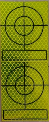 Reflektormærker "nem-klæb" gul 40 x 55 selvklæbende m. skrivefelt (pkk. á 20 stk.)