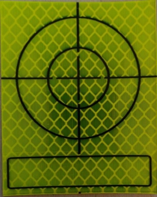 Reflektormærker "nem-klæb" gul 40 x 55 selvklæbende m. skrivefelt (pkk. á 20 stk.)